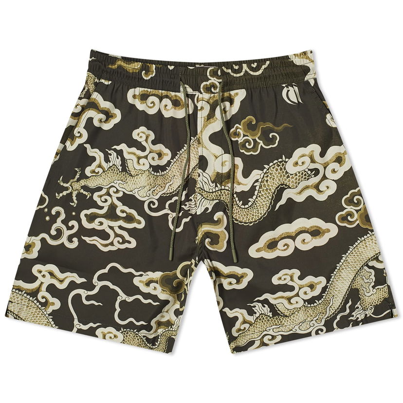 Plavky Maharishi Cloud Dragon Swim Shorts Zelené | 1273-OLV