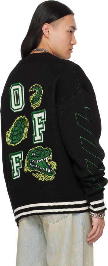Sveter Off-White Varsity Cardigan Čierna | OMHB019S25KNI0021057, 2