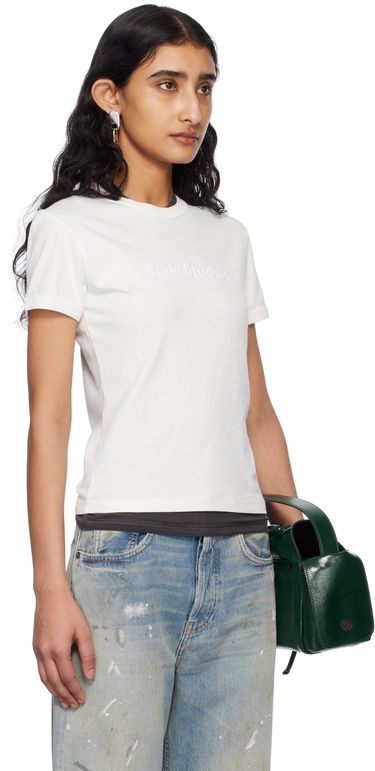 Tričko Acne Studios Acne Studios Fitted Logo T-Shirt Biela | AL0469-, 1