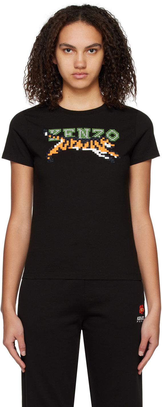Tričko KENZO Paris Pixel Classic T-Shirt Čierna | FD52TS0124SG, 0