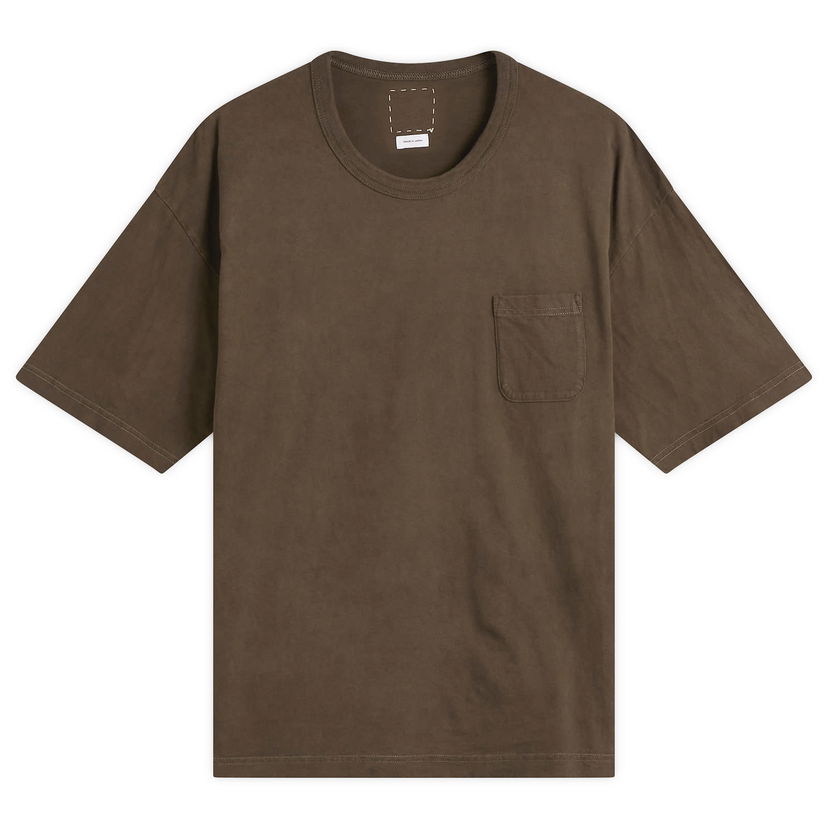 Tričko visvim Jumbo Crew Neck Short Sleeve T-Shirt with Chest Pocket Hnedá | 0125205010011