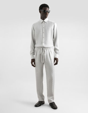 Nohavice Dolce & Gabbana Dolce & Gabbana DG Logo Jacquard Jogging Trousers Biela | GP12QTFJ1JYN4534, 3