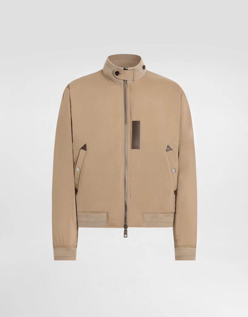 Bomber bunda Dolce & Gabbana Dolce & Gabbana Padded Satin Bomber Jacket Béžová | G9BRATFUSN0M3725