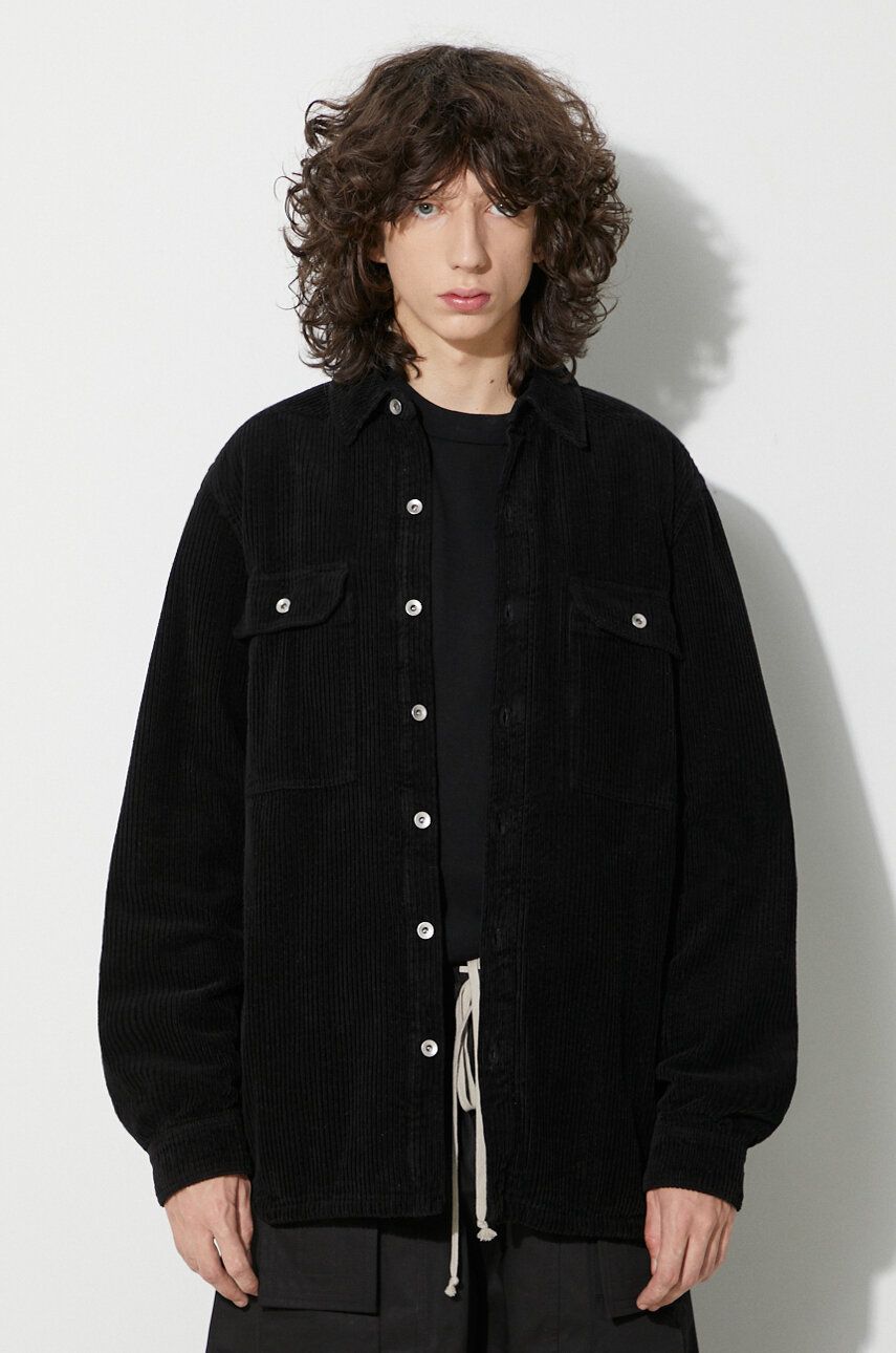 Košeľa Rick Owens Corduroy Shirt Jacket Čierna | DU02C5755.HC, 0