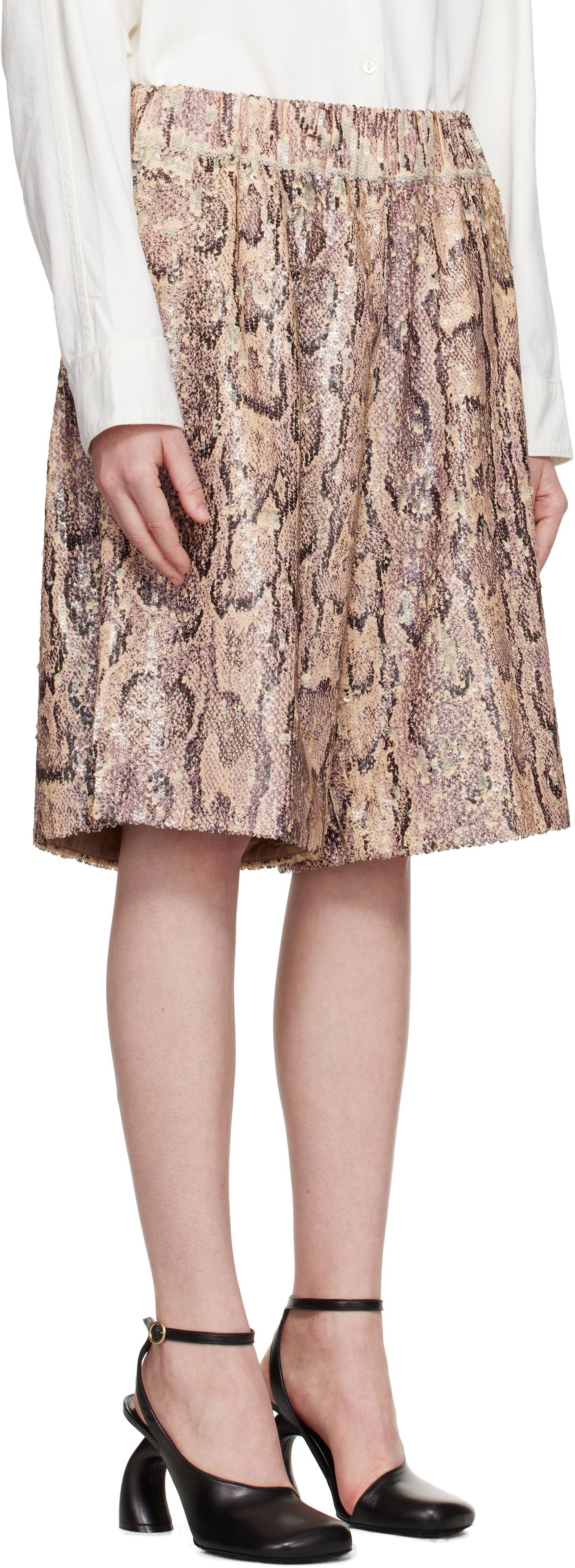 Šortky Dries Van Noten Dries Van Noten Sequinned Shorts Béžová | 251-010942-1483, 1