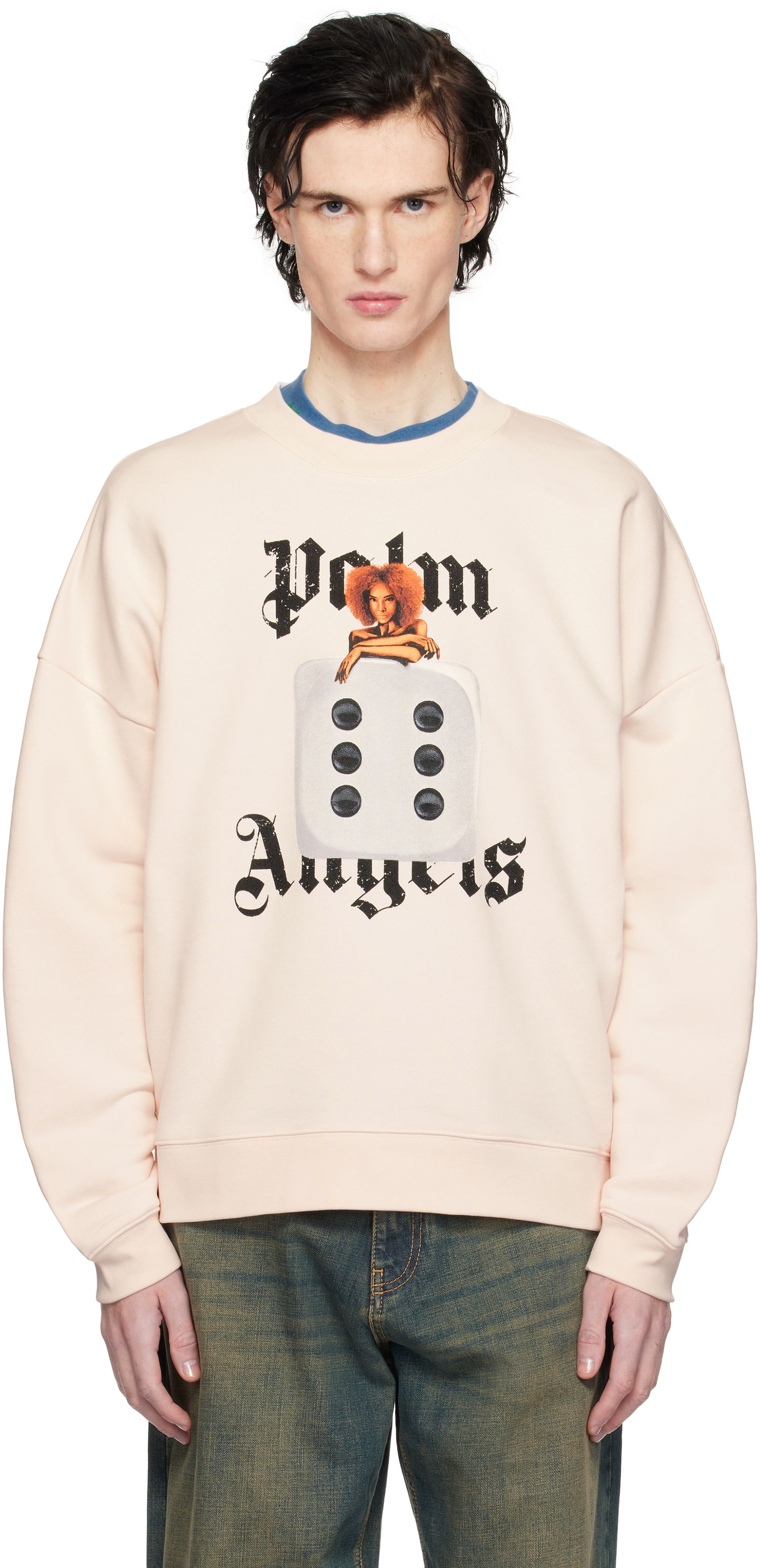 Mikina Palm Angels Holly Pin Up Graphic Sweatshirt Ružová | PMBA080S25FLE0033C10, 0