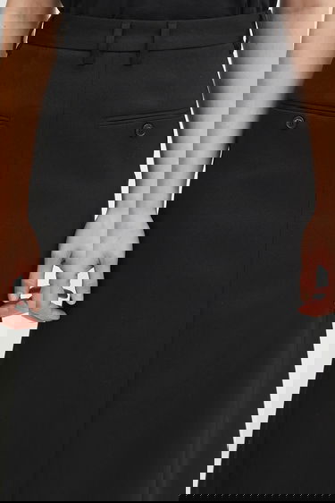 Sukňa Maison Margiela MM6 Maison Margiela Wool Blend Midi A-Line Skirt with Front Pockets Čierna | S52MI0021.S47848.900, 3