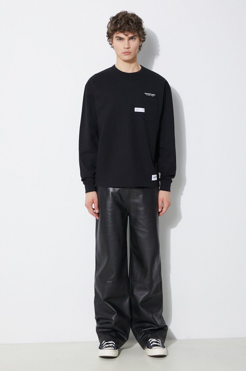 Tričko Neighborhood NEIGHBORHOOD Classic-P Crewneck Long Sleeve T-Shirt Čierna | 241FPNH.CSM05, 1