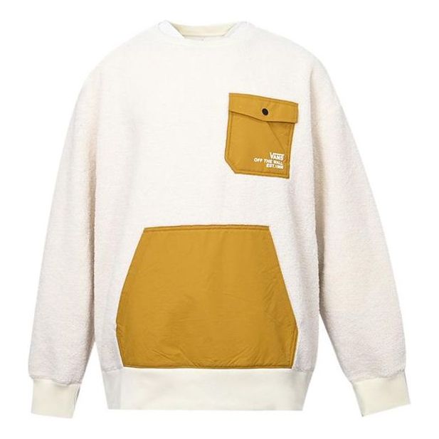 Sveter Vans Vans Contrast Stitch Fleece Sweatshirt Biela | VN0A5H7M3KS