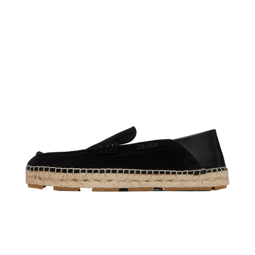 Tenisky a topánky Versace Black Logo Suede Espadrilles Čierna | 1015926_1A11237