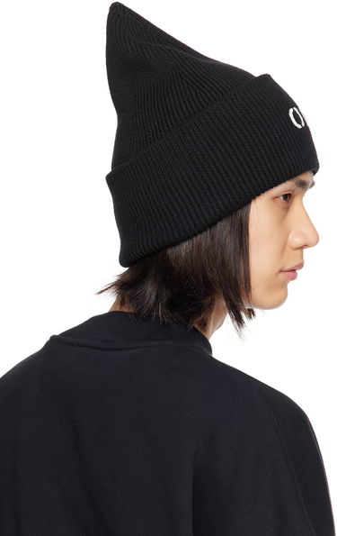 Kulicha Off-White Off-White 'OFF' Stamp Knit Beanie Čierna | OMLC030F23KNI0011001, 2
