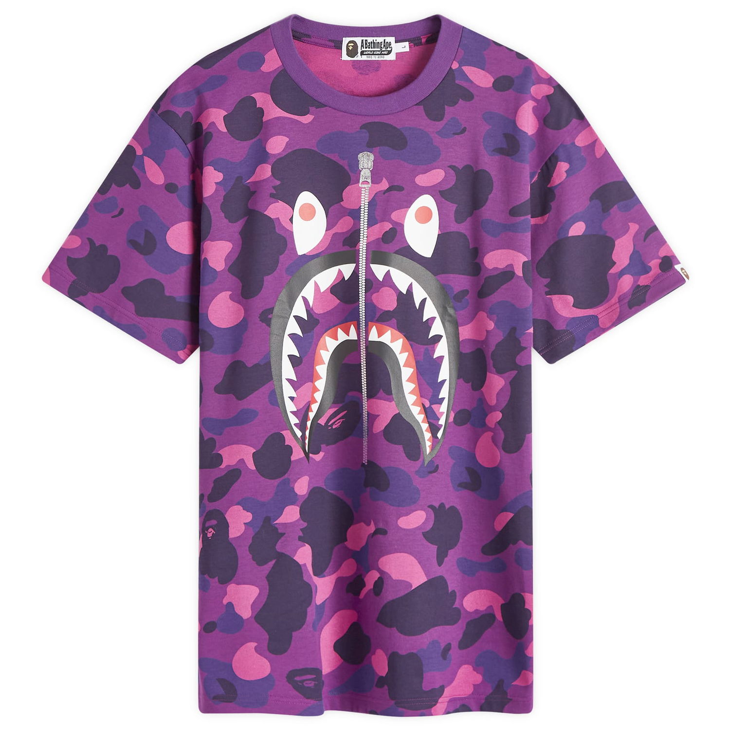 Tričko BAPE All Over Colour Camo Shark T-Shirt Fialová | 001CSK801008M-PUR, 0