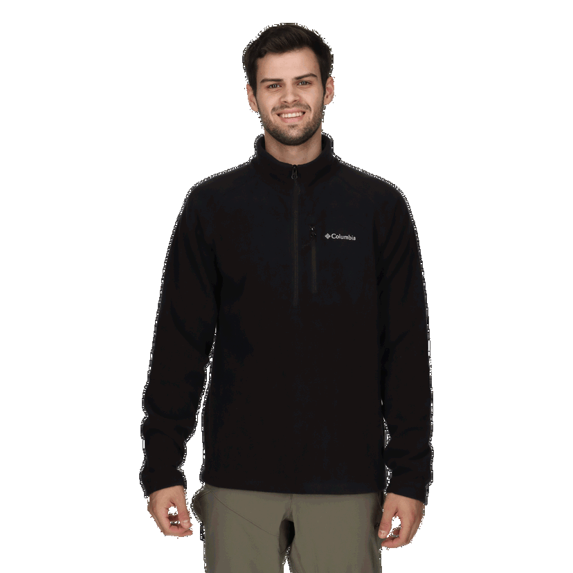 Mikina Columbia Fast Trek III Quarter-Zip Fleece Pullover Čierna | 1553511011
