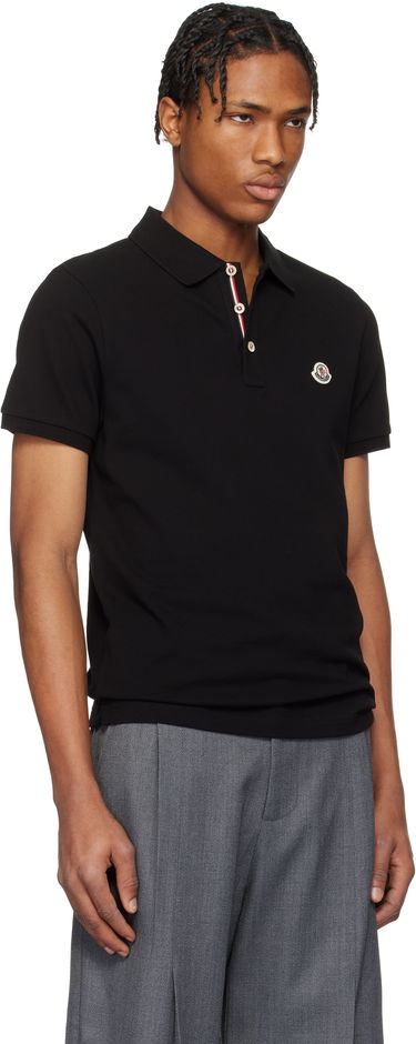 Polo tričko Moncler Moncler Logo Patch Cotton Polo Biela | K10918A0003084556, 4