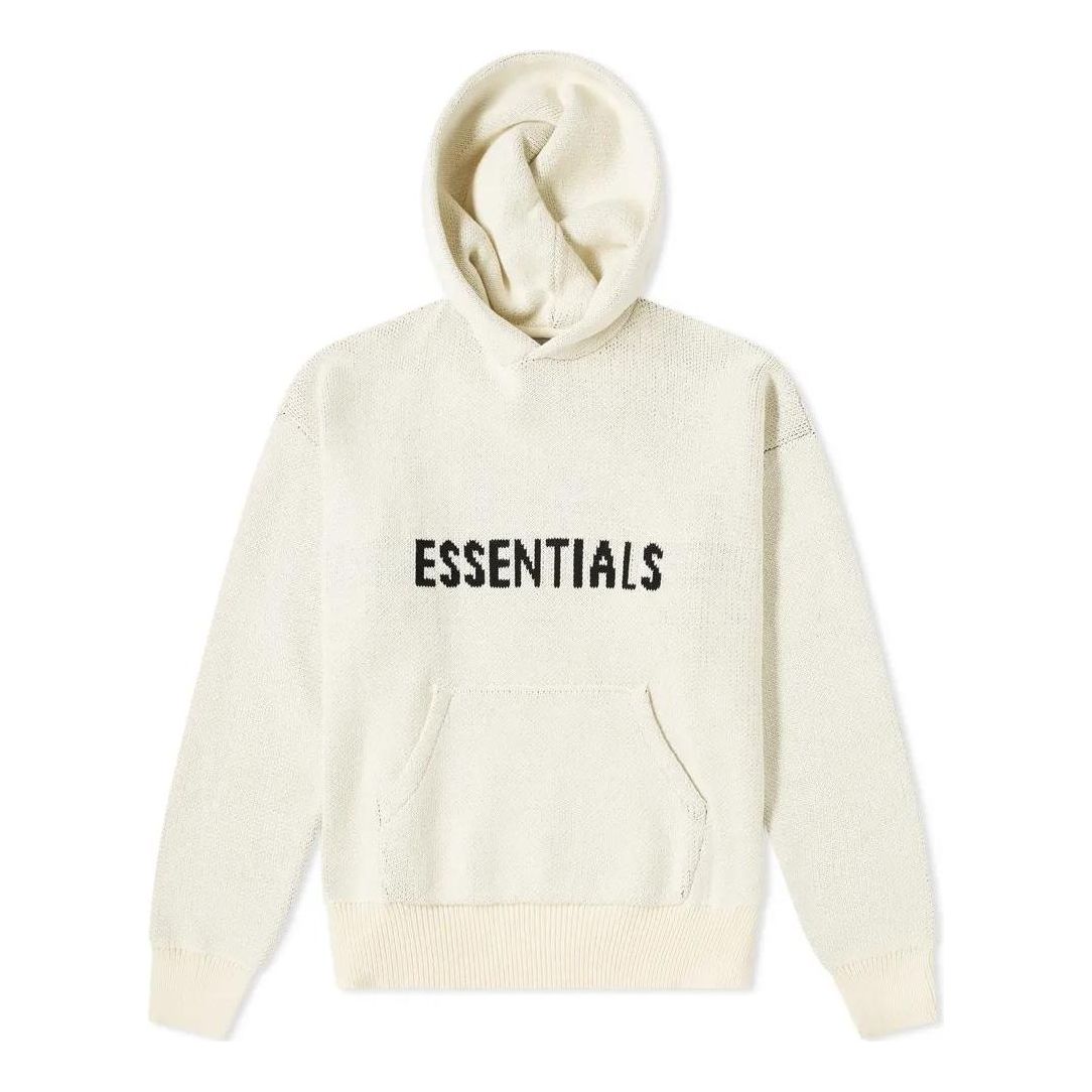 Mikina Fear of God Essentials Knit Logo Hoodie Biela | FOG-FW21-1229, 0