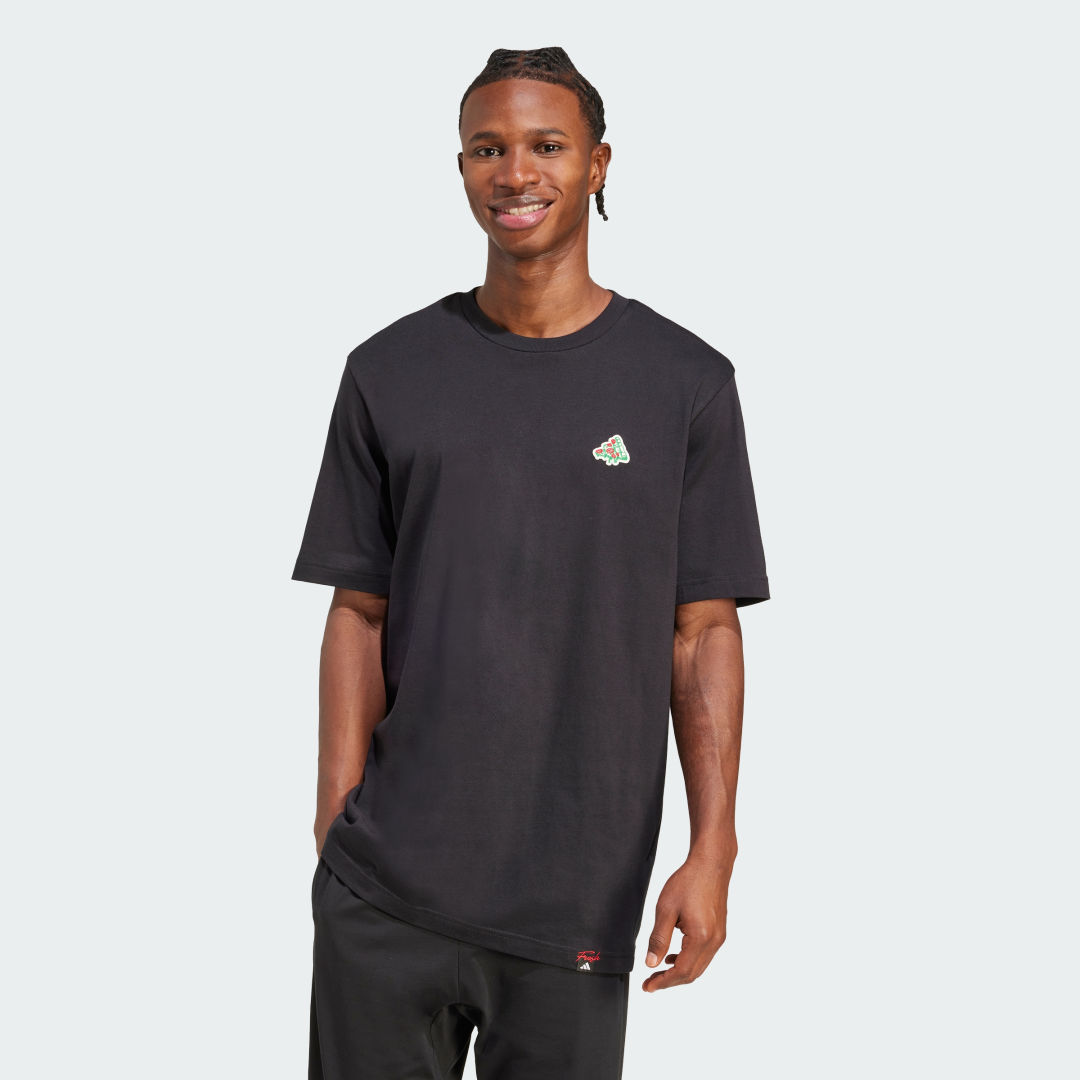 Tričko adidas Performance Mini Pizza Graphic T-Shirt Čierna | JM6483, 0