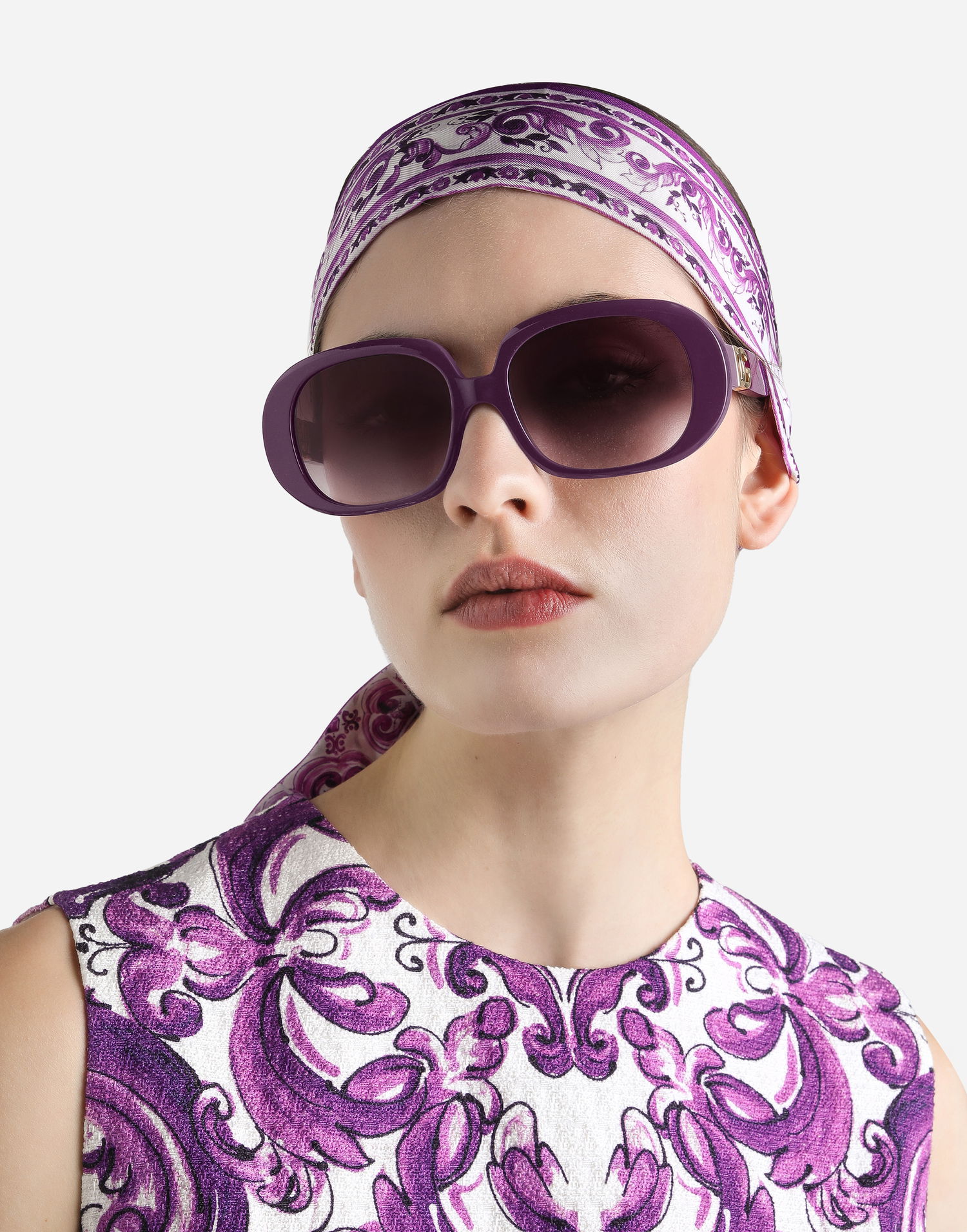 Slnečné okuliare Dolce & Gabbana Dolce & Gabbana Oval Gradient Sunglasses Fialová | VG4476VP48H9V000, 1