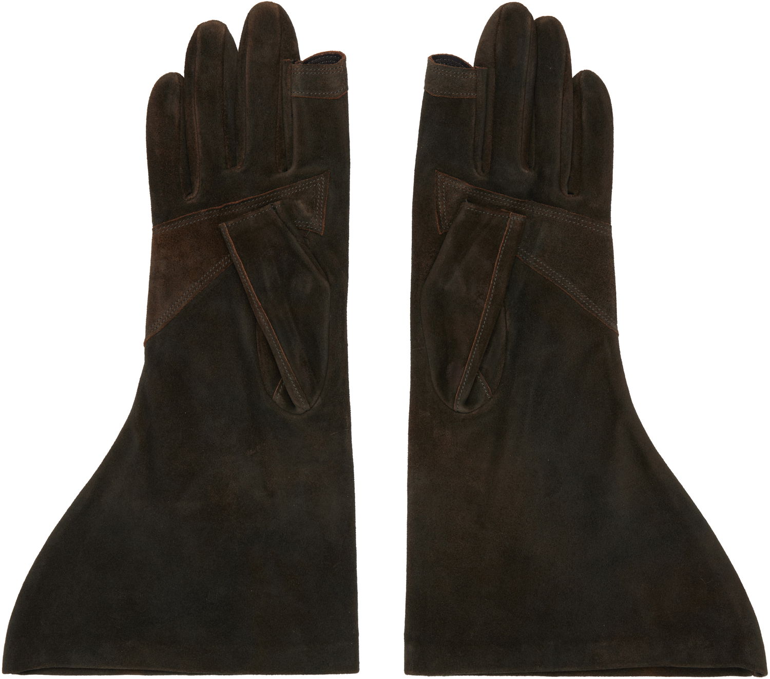 Rukavice Rick Owens Concordians Gleam Suede Long Gloves Hnedá | RR02E1452 LCSI, 1