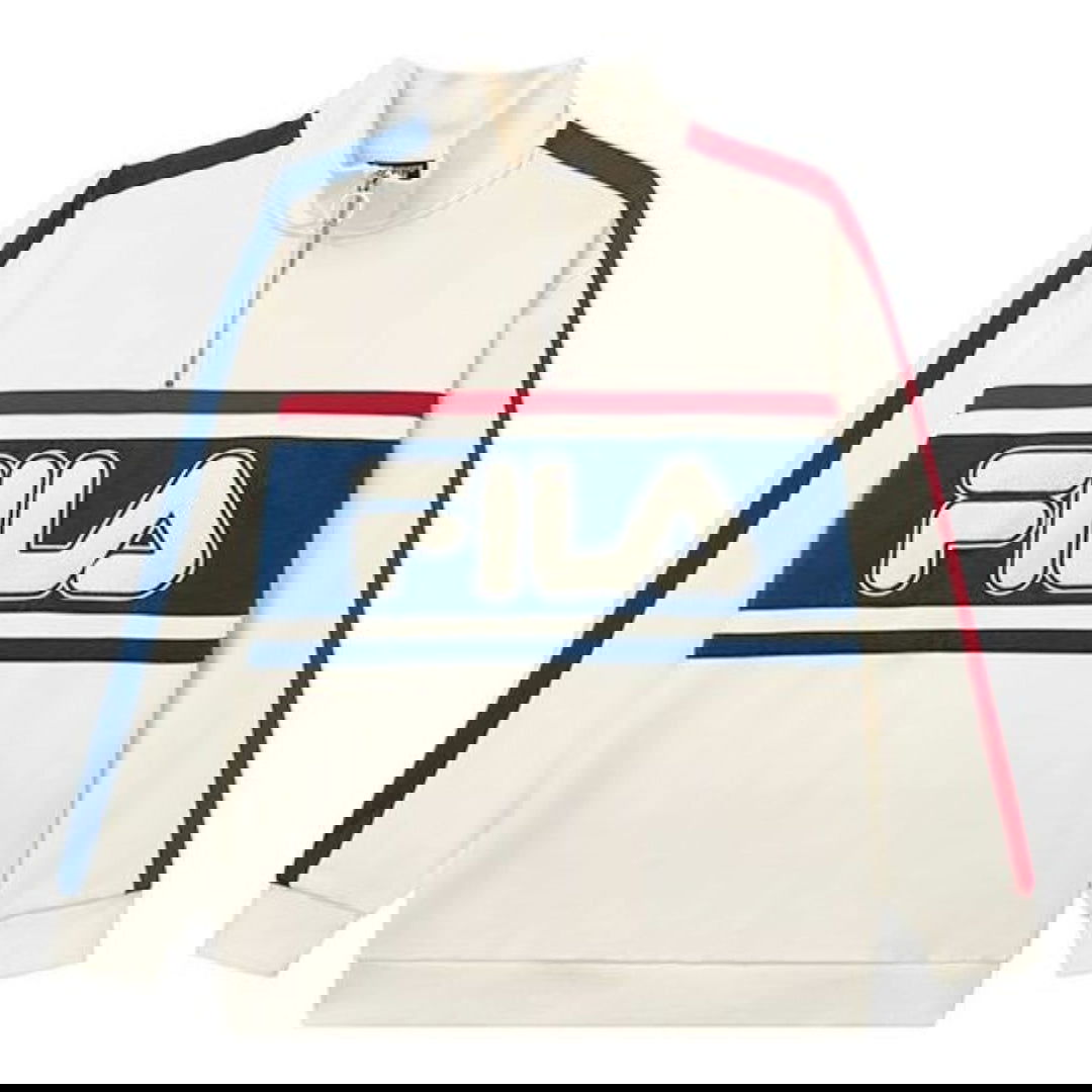 Mikina FILA Logo Pullover Sweatshirt Biela | F11U239299F-IV, 0