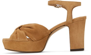 Doplnky Jimmy Choo Jimmy Choo Heloise 80 Suede Heeled Sandals Hnedá | HELOISE 80, 2