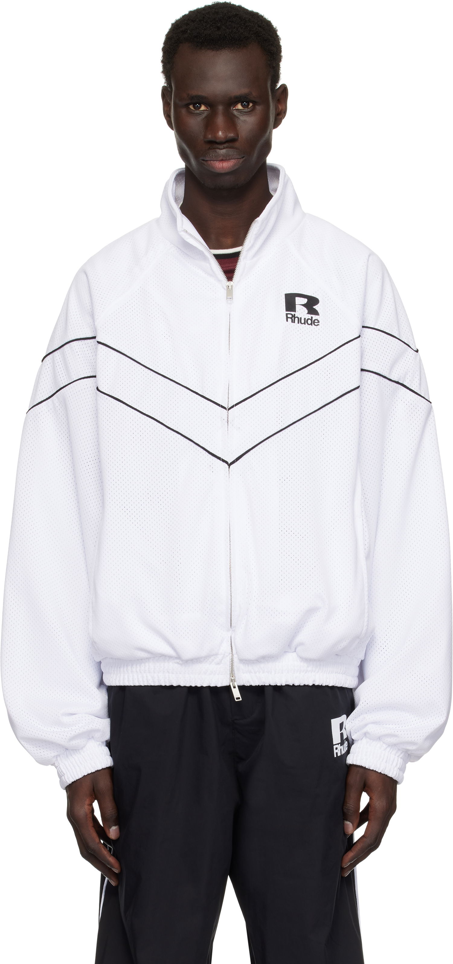 Vetrovka Rhude Rhude Piping Raglan Track Jacket Biela | RHPS25JA01016, 0