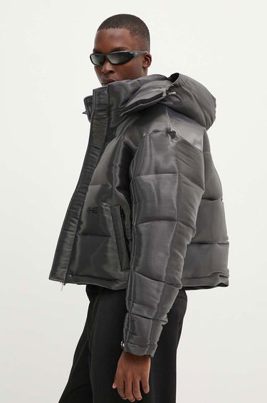 Prešívaná bunda HELIOT EMIL Hooded Down Puffer Jacket Šedá | HE.M.02.055.P03.ME10, 3