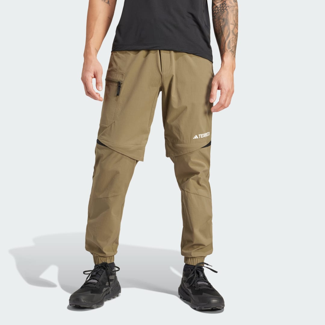 Nohavice a džínsy adidas Performance adidas TERREX Terrex Utilitas Hiking Zip-Off Béžová | IQ3505, 1