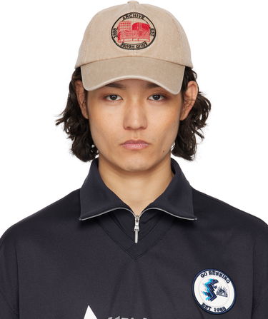 Šiltovka Solid Homme Solid Homme 'Solid House' Cotton Ball Cap Béžová | S251AC11, 0