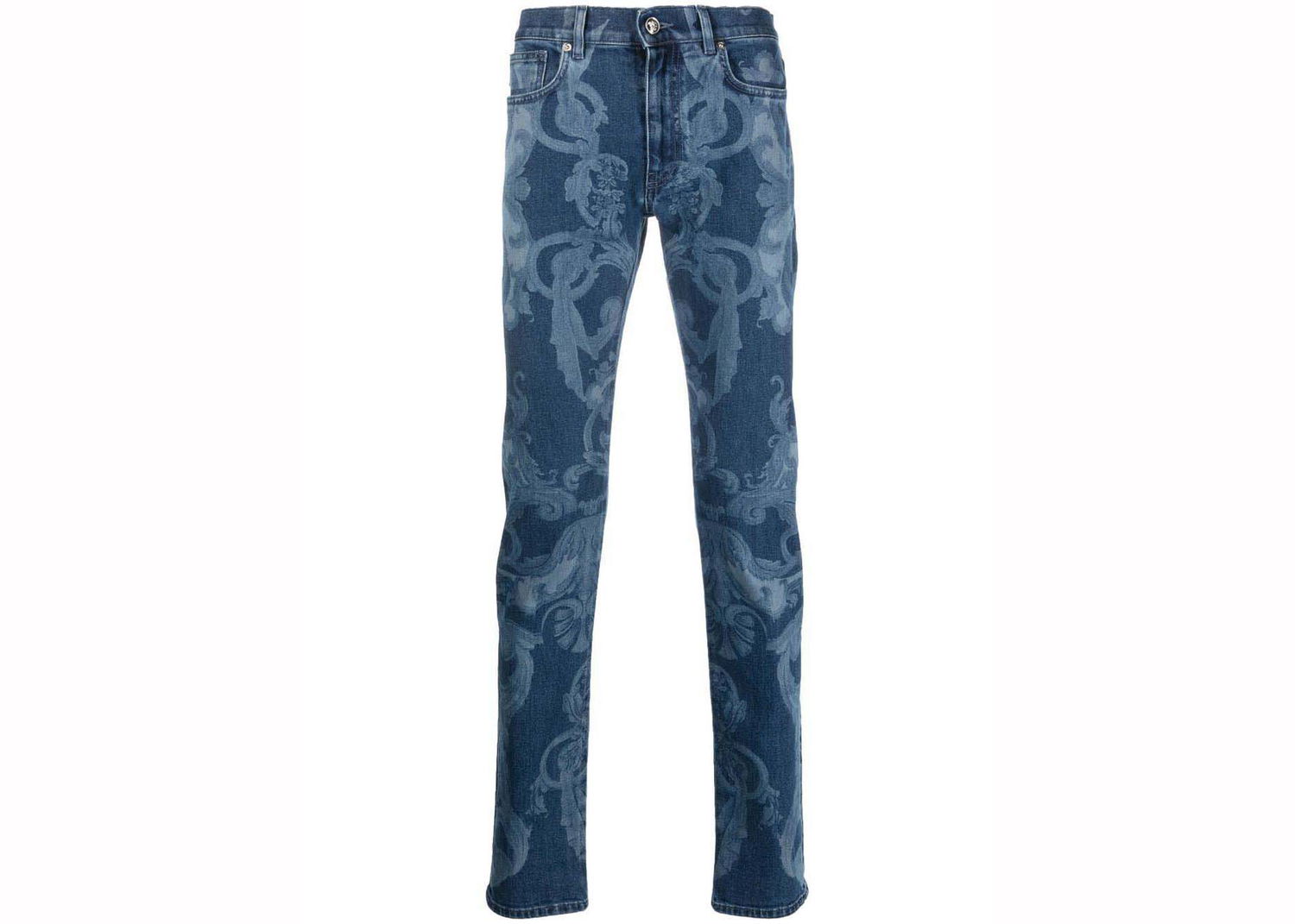 Džínsy Versace Baroque-Print Skinny Jeans Blue Modrá | 1006078-1A04164-1D030, 0