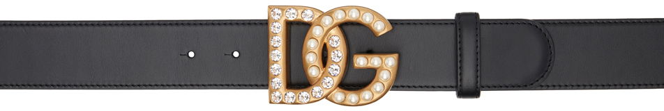 Opasok Dolce & Gabbana Black DG Belt Čierna | BE1576 AQ339, 0