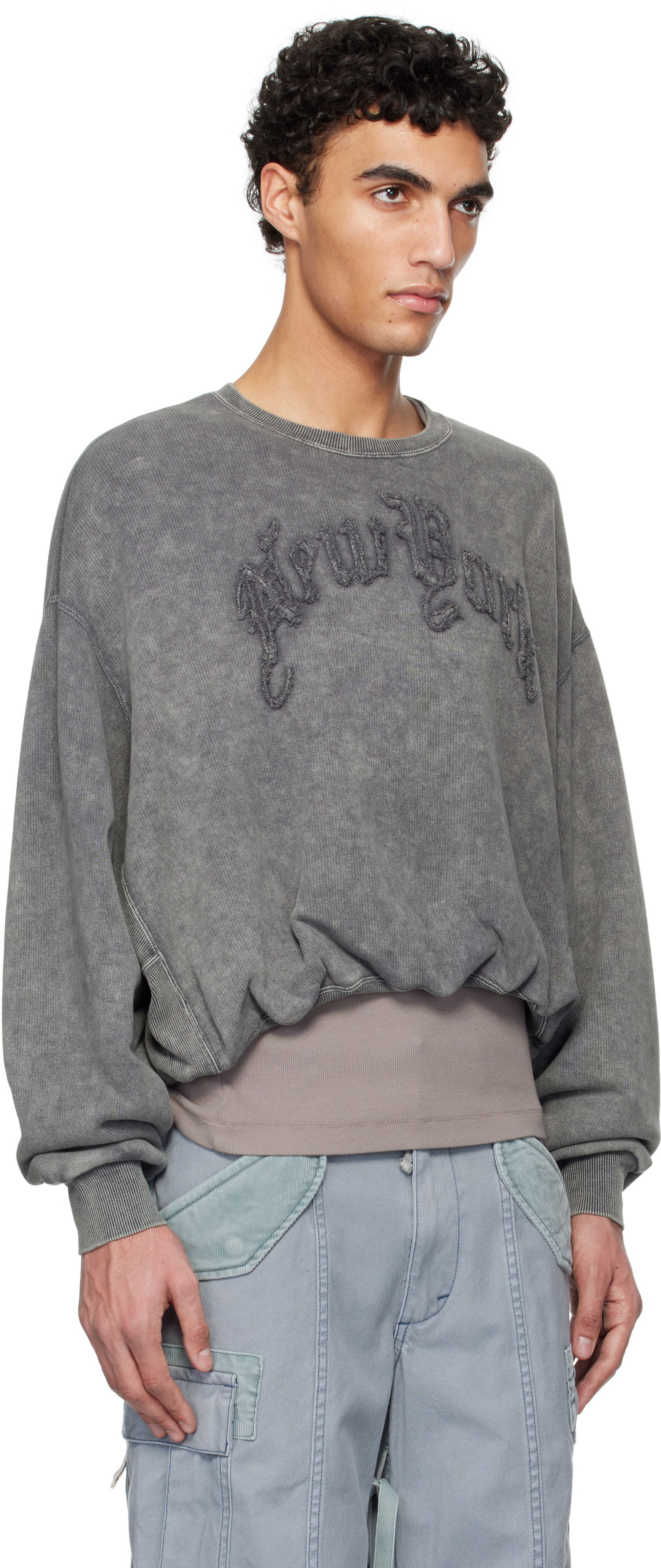 Mikina R13 R13 'New York' Balloon Crewneck Sweatshirt Šedá | R13WK260-001BI, 1