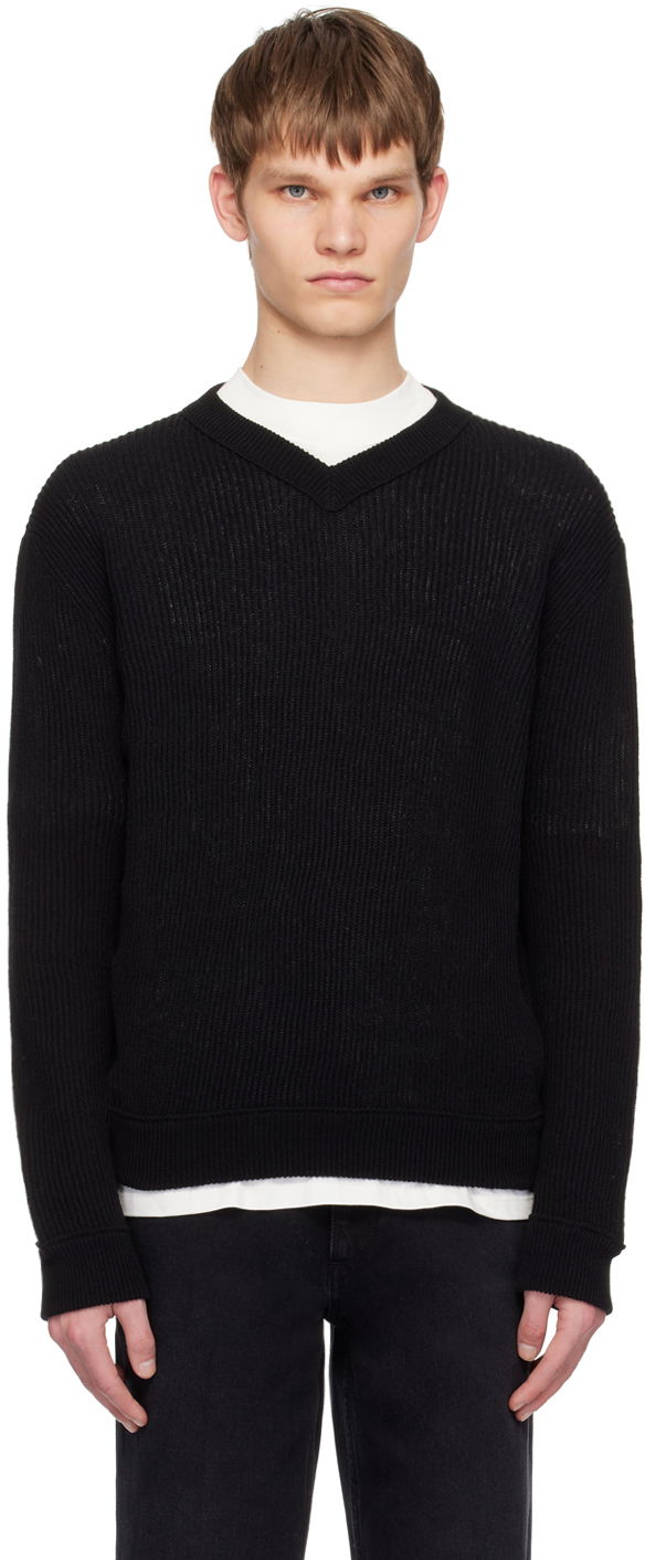 Sveter The Row Corbin V-Neck Knit Sweater Čierna | 609-Y587, 0