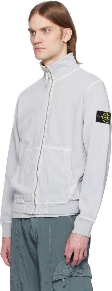 Mikina Stone Island Stone Island Fleece Sweatshirt with Zip Closure Šedá | K1S15 6100022 S0060, 3