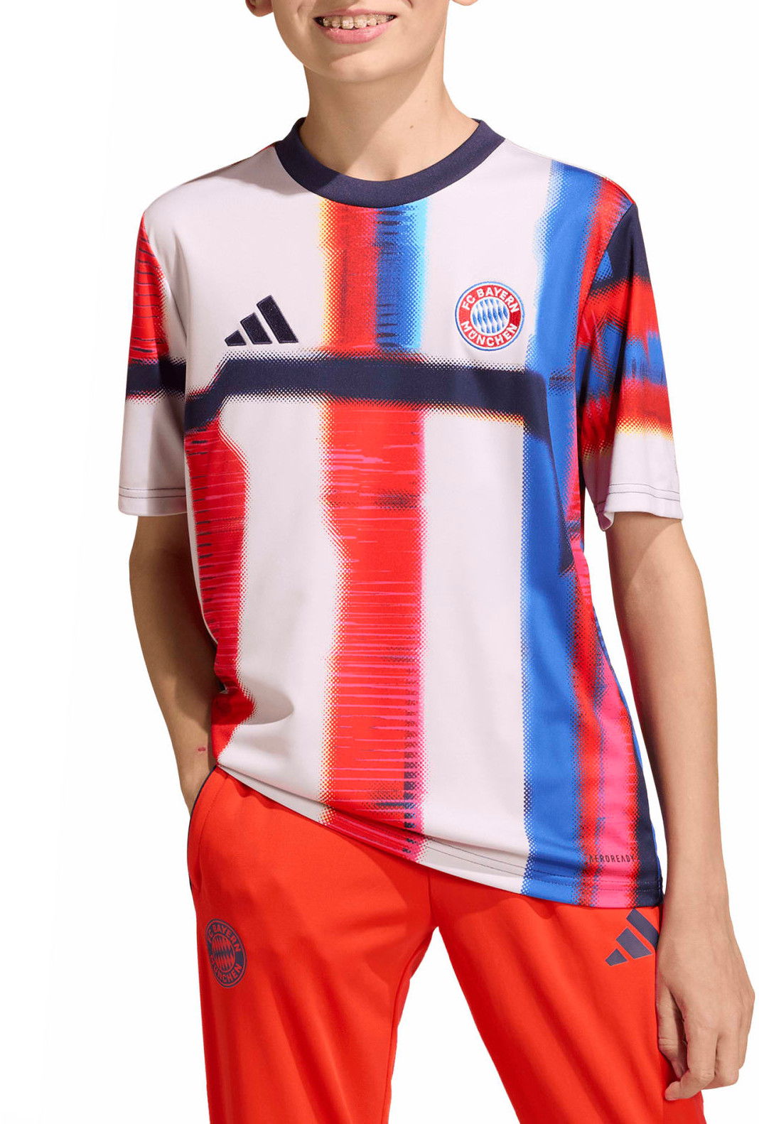 Dres adidas Originals FC Bayern Pre-Match 2025/26 Graphic T-Shirt Rôznofarebný | jz6261, 1