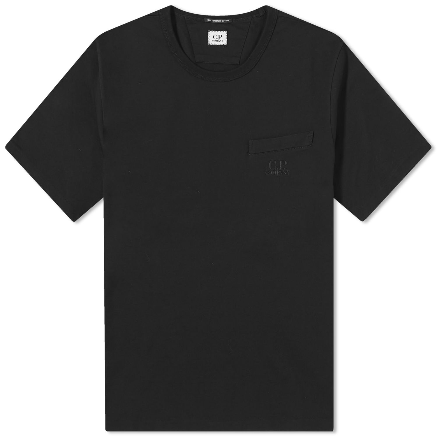 Tričko C.P. Company 30/2 Mercerized Jersey Twisted Pocket T-Shirt Čierna | CMTS123A-006203W-999, 0