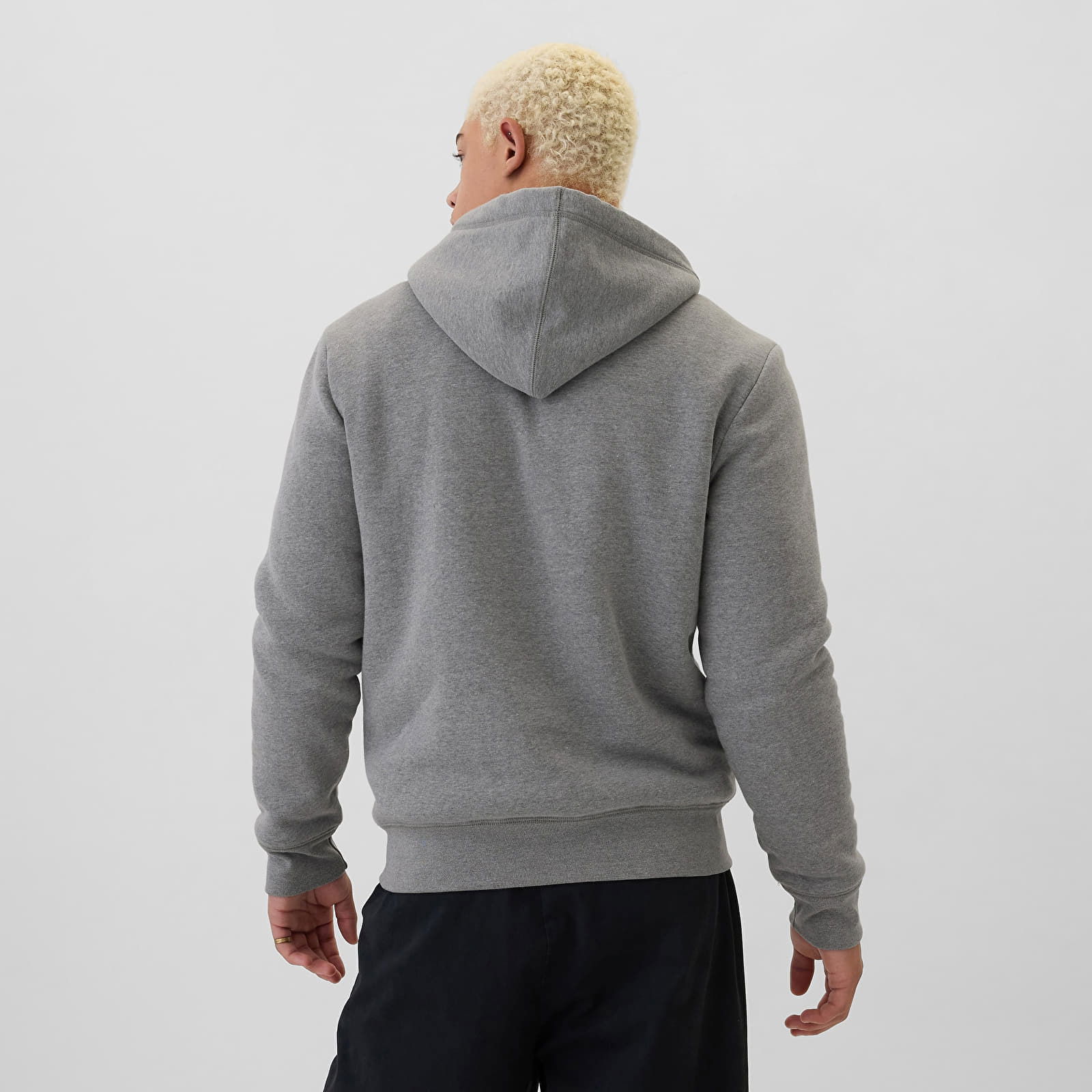 Logo Fullzip Sherpa Hoodie Grey Heather