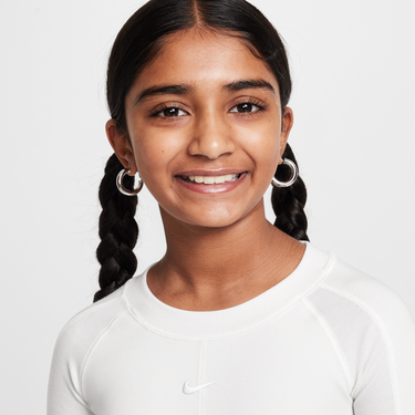 Crop Top Nike Nike Sportswear Long Sleeve Crop Top Biela | HF8200-133, 4