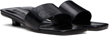 Doplnky BY FAR BY FAR Ceni Eel Embossed Leather Heeled Sandals Čierna | MWFHO014CL036BK001PL, 3