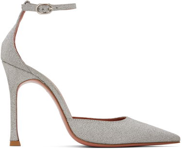 Tenisky a topánky Amina Muaddi Glitter Pump Heels Šedá | KIM PUMP SR GLITTER, 0