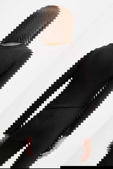 Crop Top Puma PUMA x ROSÉ Long Sleeve Cropped Top Čierna | 633805, 2