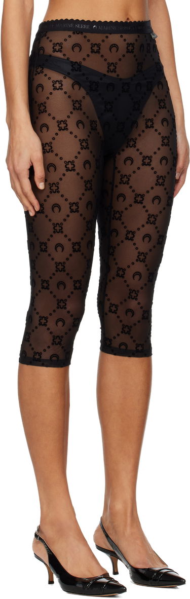 Legíny Marine Serre Moonogram Mesh Flock Capri Leggings Červená | WPA157BCJER0005, 4