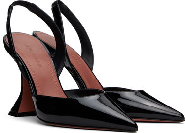 Tenisky a topánky Amina Muaddi Amina Muaddi Holli Sling Heels Čierna | HOLLI SLING PATENT, 3