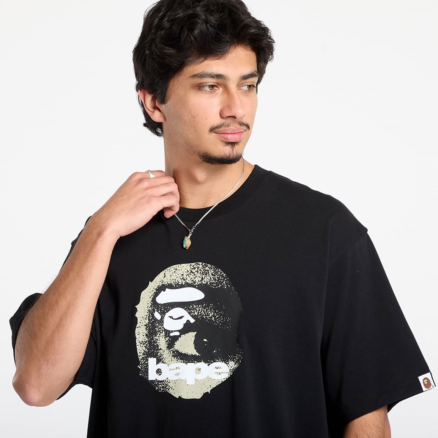 Tričko BAPE Ape Head Relaxed Fit Tee Čierna | 001TEL801307MBLK, 1