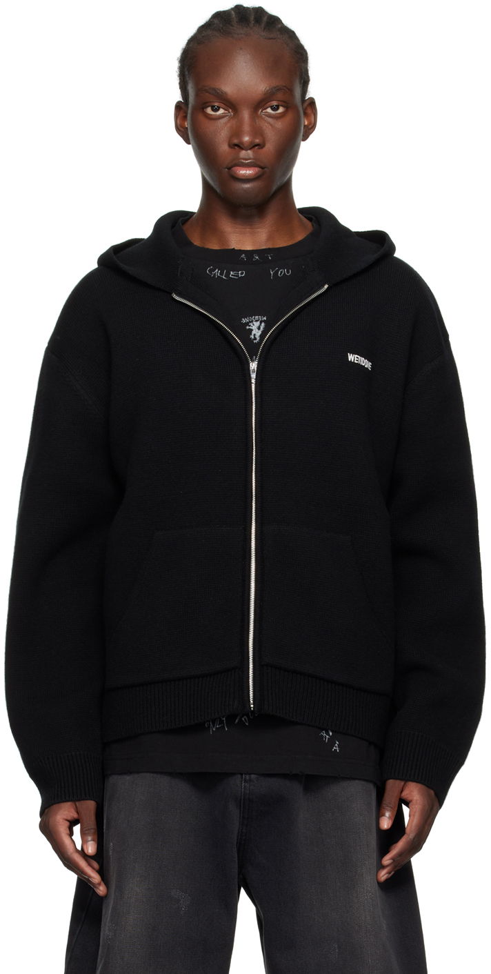 Mikina We11done We11done Knit Zip-Up Hoodie Čierna | WD-KJ2-24-609-M-BK, 0