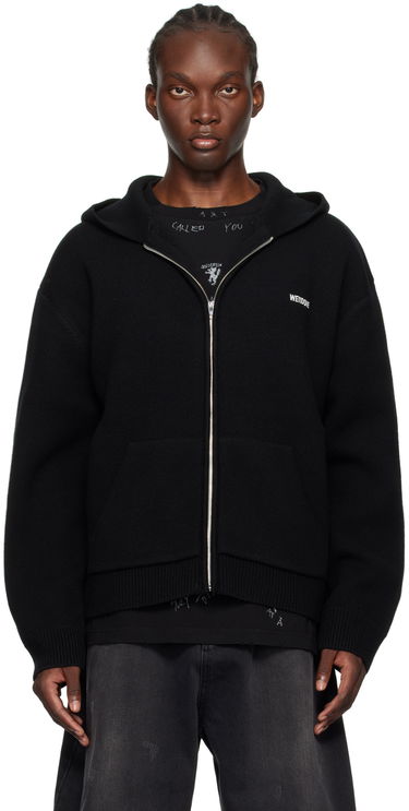Mikina We11done We11done Knit Zip-Up Hoodie Čierna | WD-KJ2-24-609-M-BK, 0