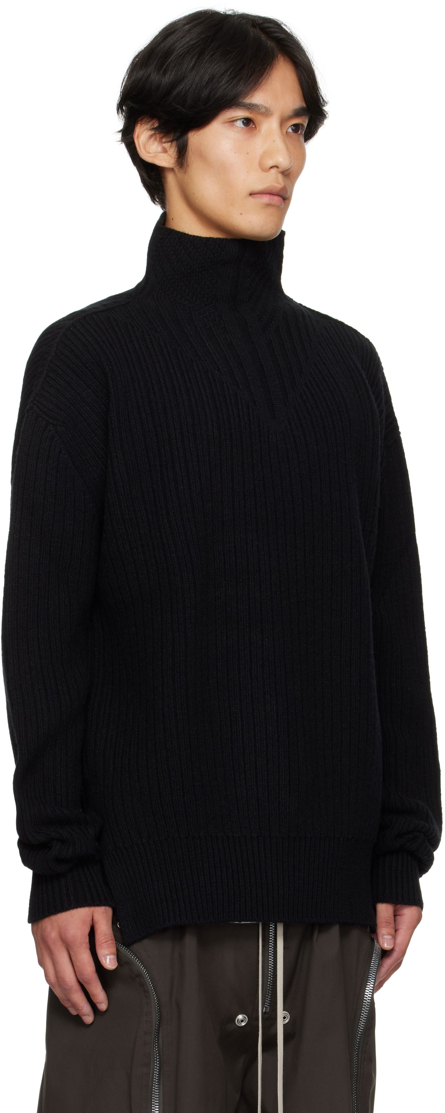Sveter Rick Owens Rick Owens Concordians Turtleneck Sweater Čierna | RU02E1645 KWV, 1
