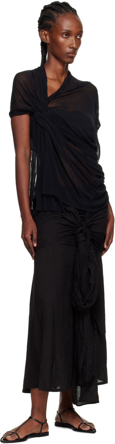 Tričko Yohji Yamamoto YOHJI YAMAMOTO Twist Detail Top Čierna | FP-T42-083, 3