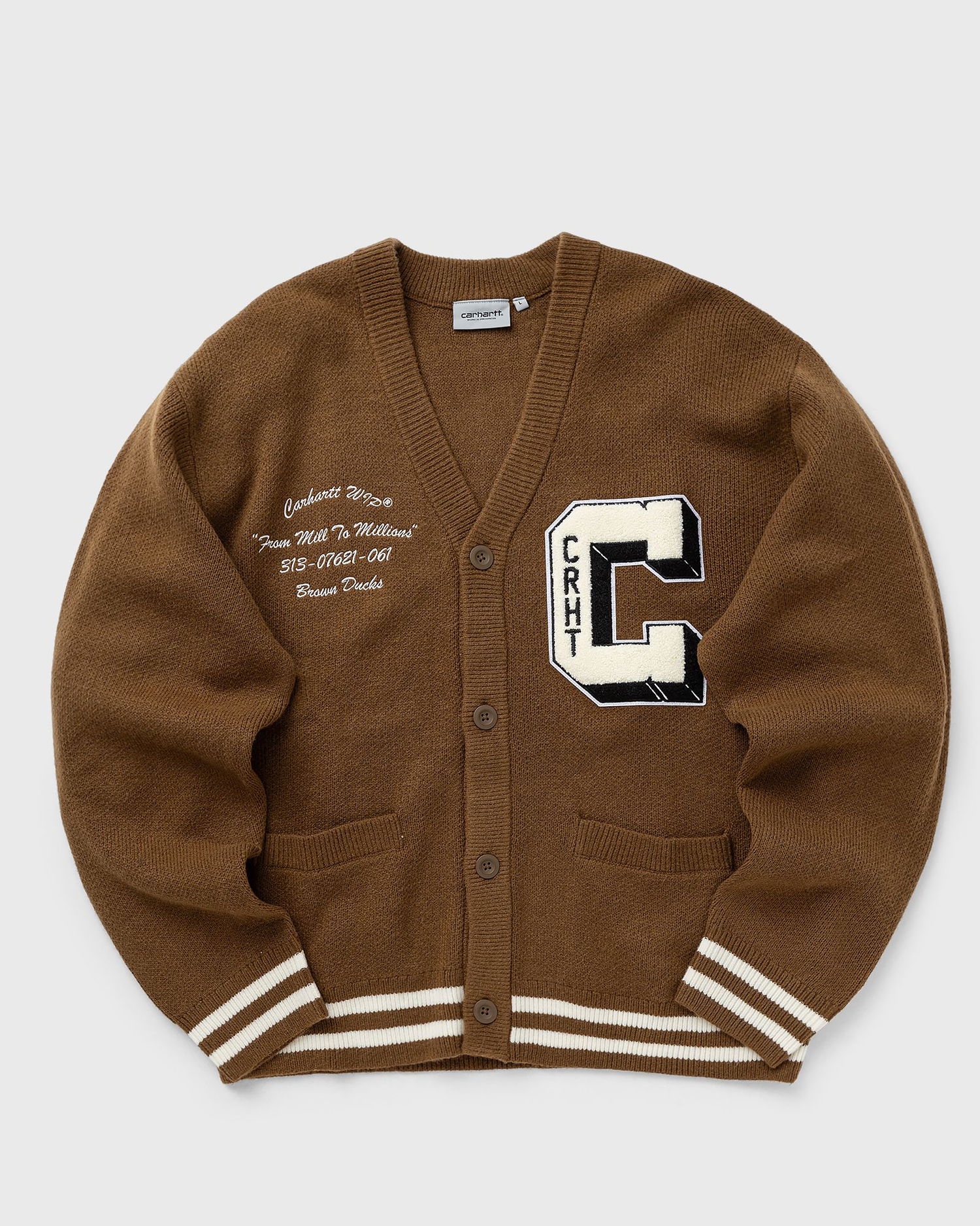 Sveter Carhartt WIP Brown Ducks Cardigan Hnedá | I033862-1X4.XX, 0