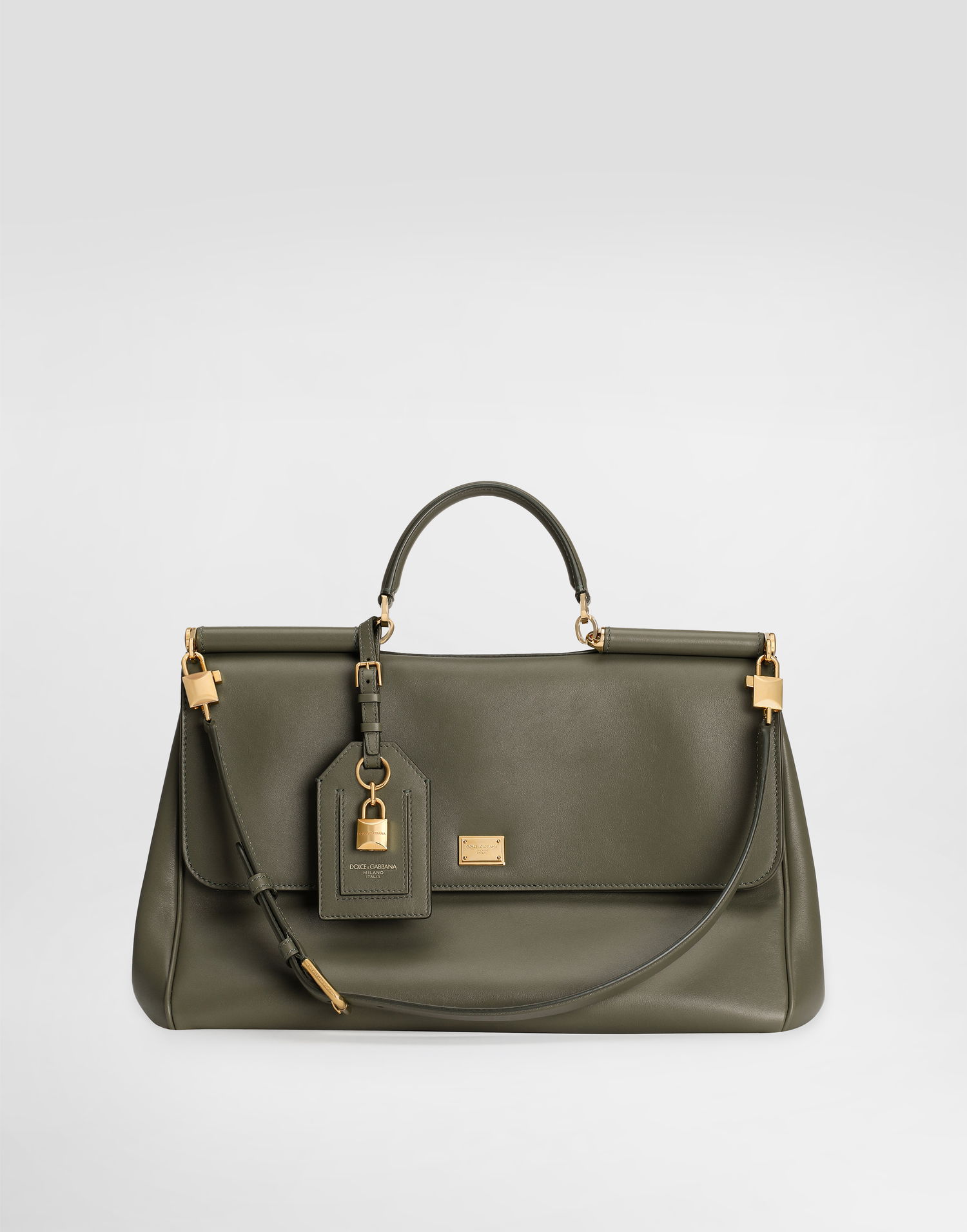 Kabelka Dolce & Gabbana My Sicily Structured Top Handle Bag with Padlock Charm Zelené | BB7814B732180560, 1