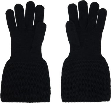 Rukavice Yohji Yamamoto YOHJI YAMAMOTO Knitted Gloves Čierna | HL-W04-160, 2